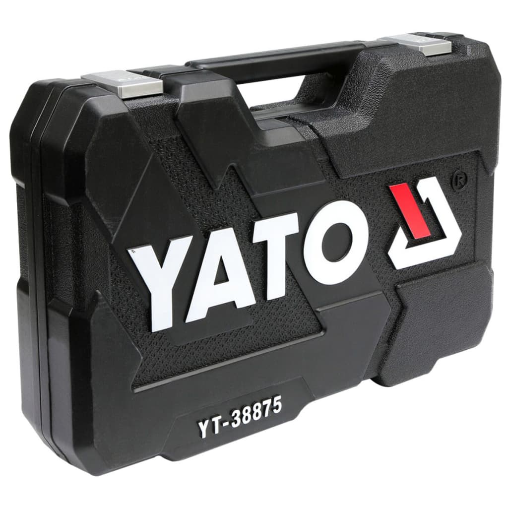 YATO Pipenøkkelsett med skralle 126 deler YT-38875