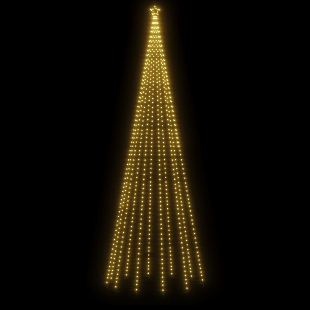 vidaXL Juletre kjegleformet varmhvit 732 lysdioder 160x500 cm