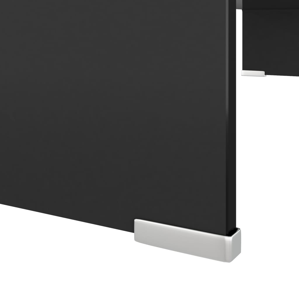 vidaXL TV-benk glass svart 80x30x13 cm
