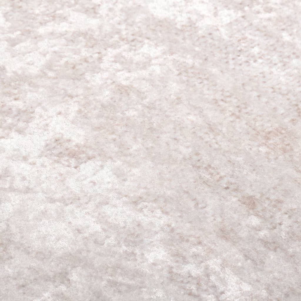 vidaXL Vaskbart teppe 160x230 cm lys beige sklisikker