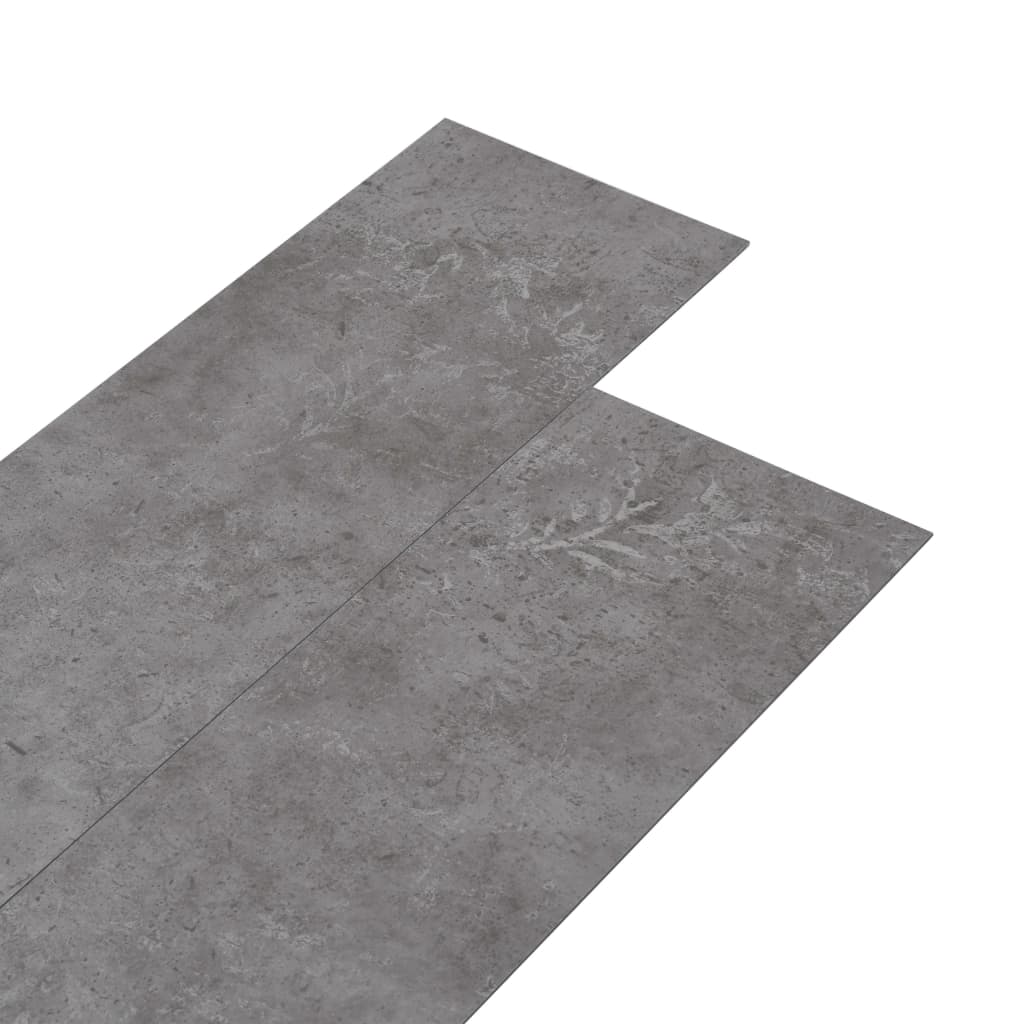 vidaXL Selvklebende PVC-gulvplanker 5,21 m² 2 mm betonggrå