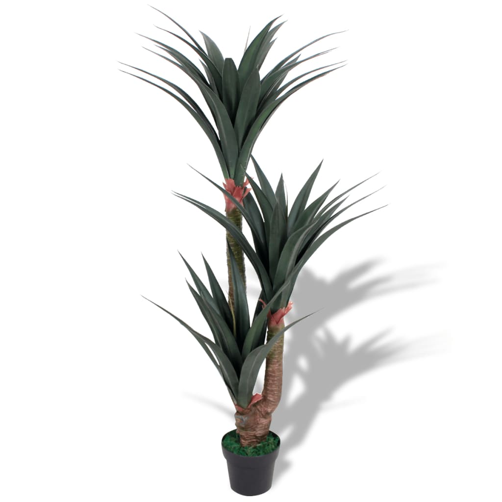 vidaXL Kunstig yuccapalme med potte 155 cm grønn