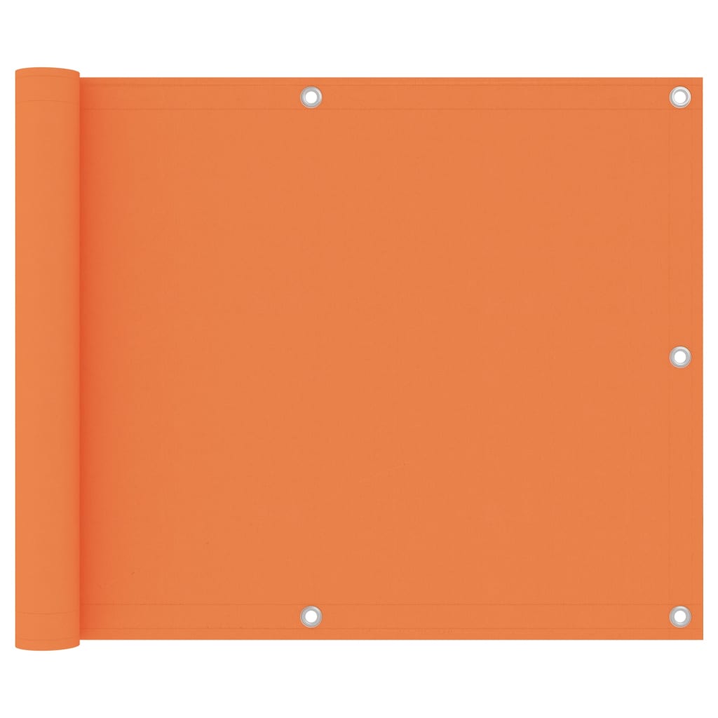 vidaXL Balkongskjerm oransje 75x600 cm oxfordstoff