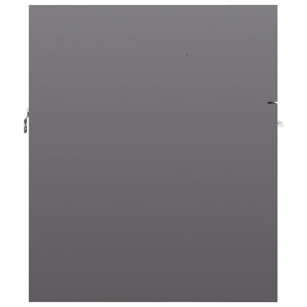vidaXL Servantskap høyglans grå 41x38,5x46 cm sponplate