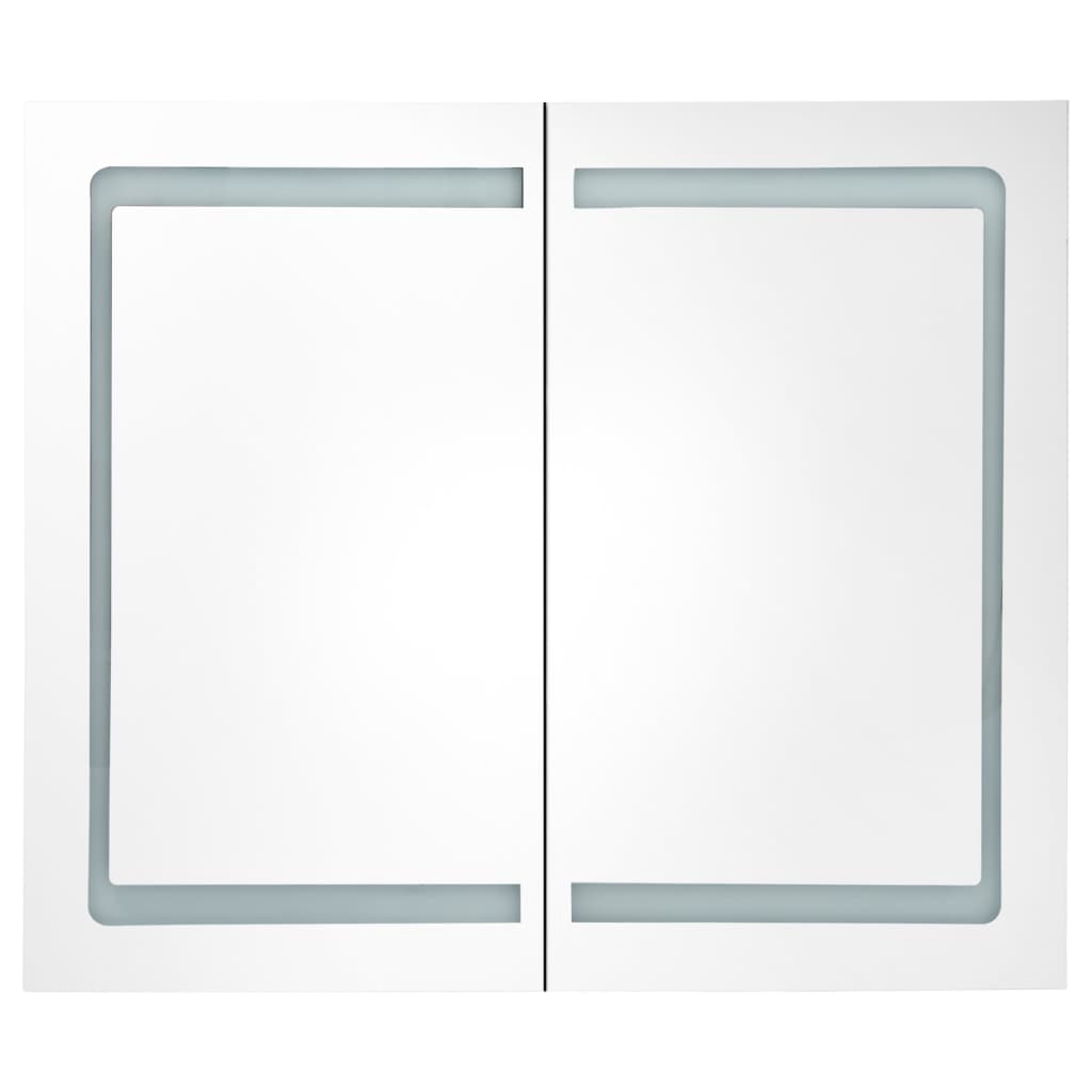 vidaXL LED-speilskap til bad 80x12,2x68 cm