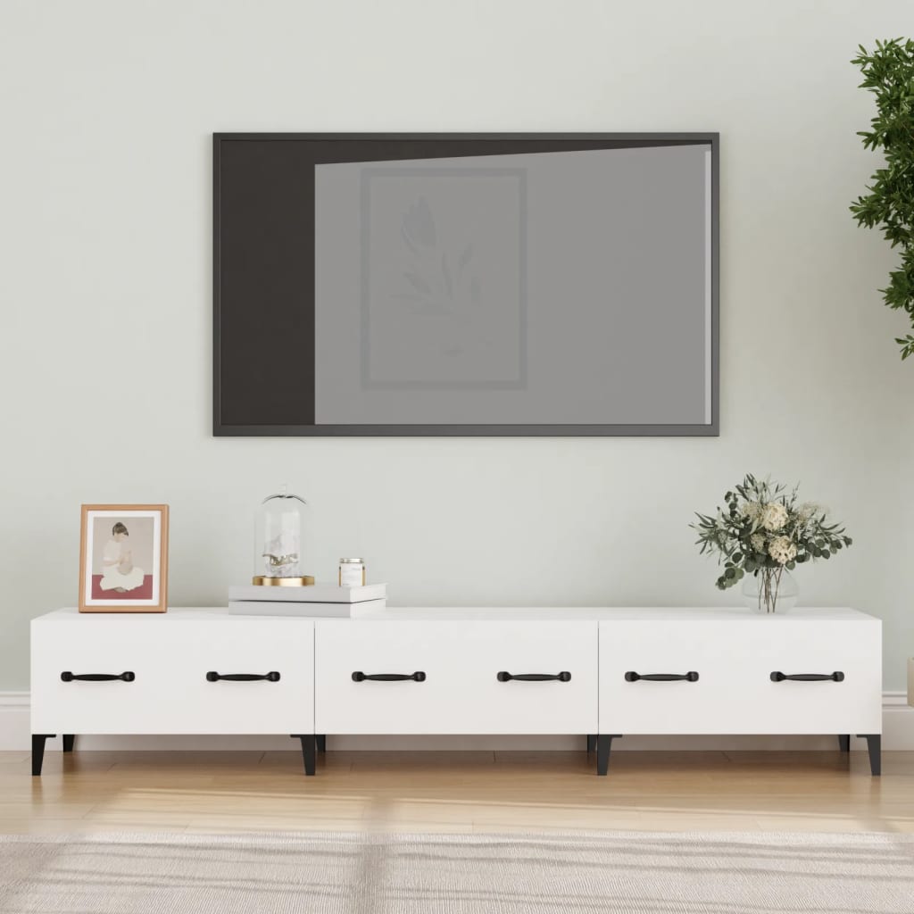 vidaXL TV-benk hvit 150x34,5x30 cm konstruert tre
