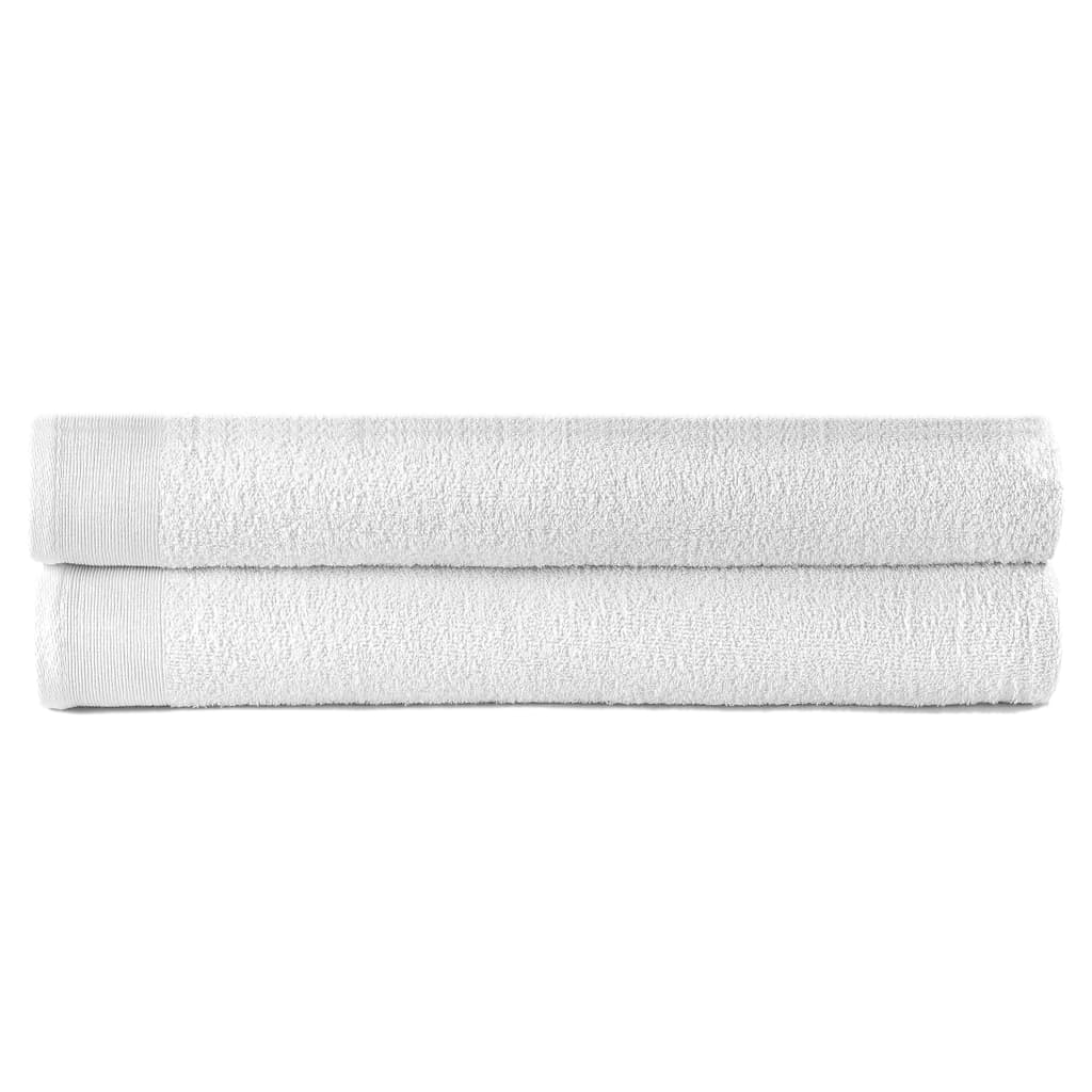vidaXL Dusjhåndklær 25 stk bomull 350 g/m² 70x140 cm hvit