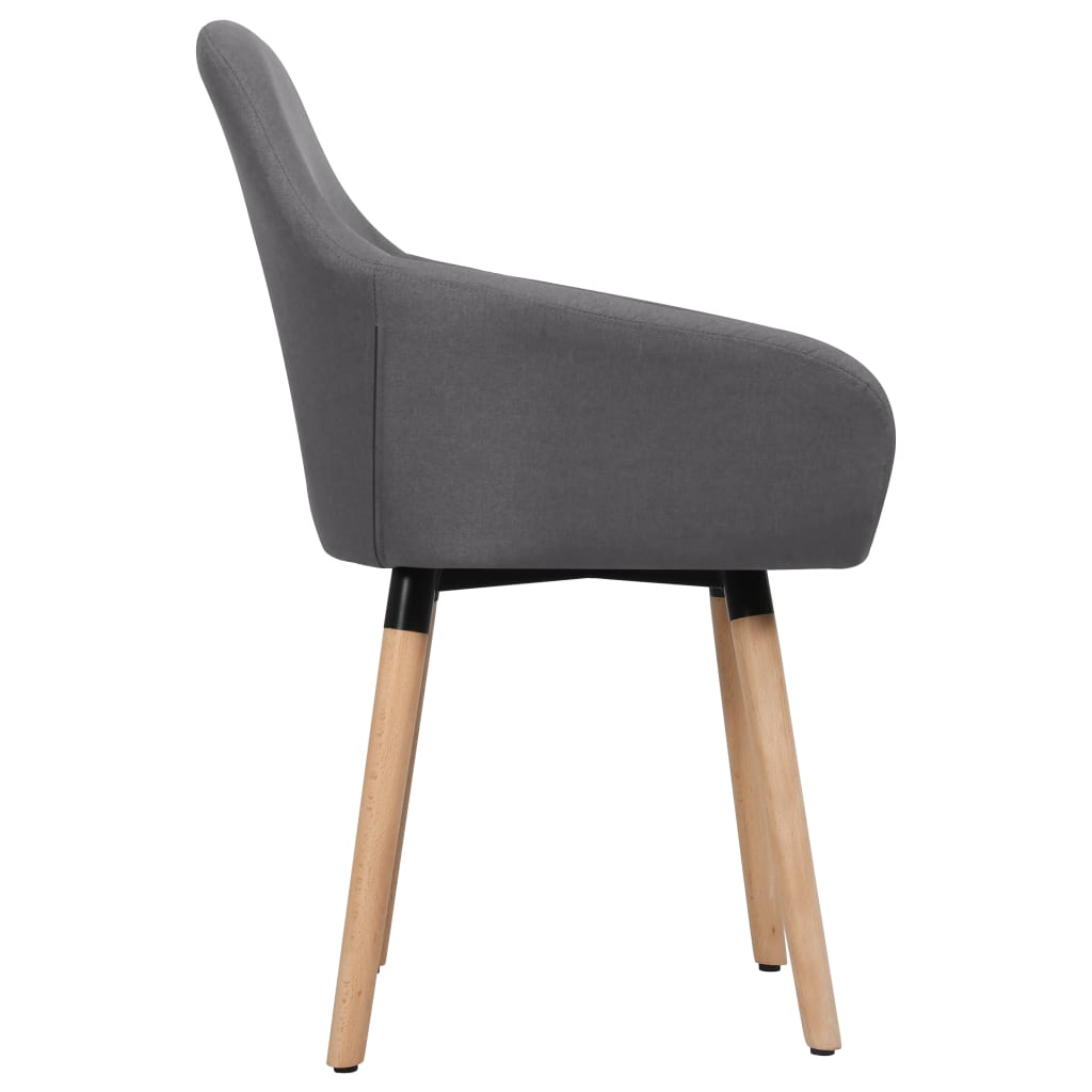 331492 vidaXL Dining Chairs 2 pcs Dark Grey Fabric (UK/IE/FI/NO/DE/FR/NL only)