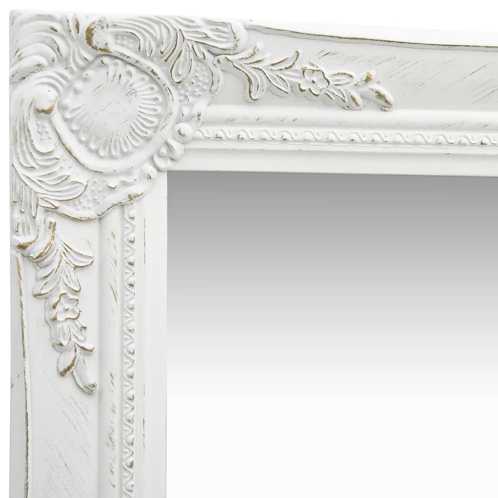 vidaXL Veggspeil barokkstil 40x40 cm hvit