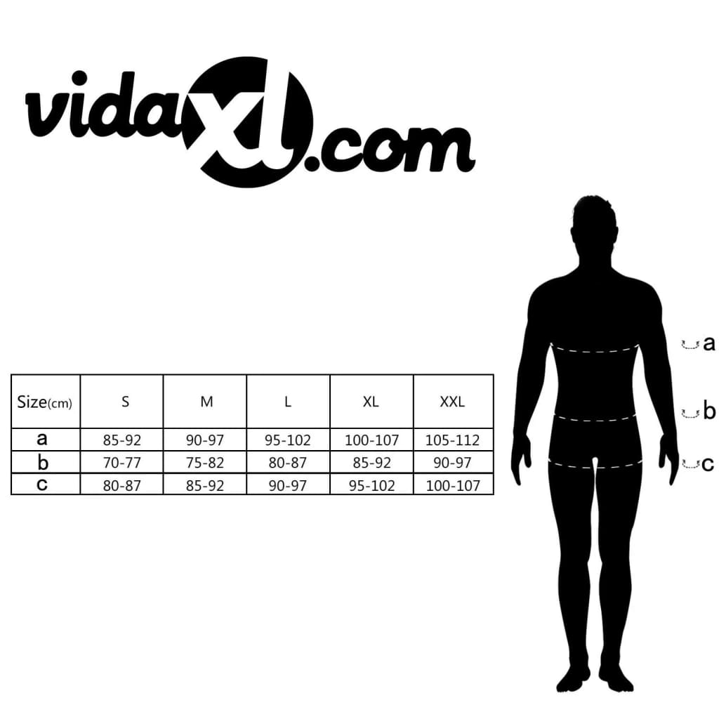 vidaXL Våtdrakt for menn S kort 165 - 170 cm 2,5 mm