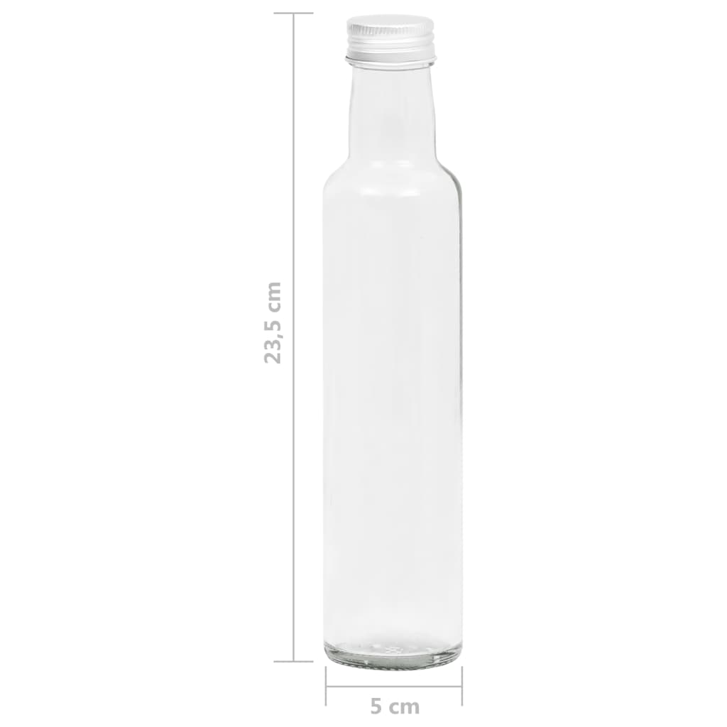 vidaXL Små glassflasker 260 ml med skrulokk 10 stk