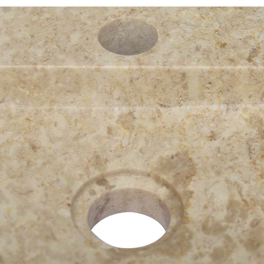 vidaXL Veggmontert vask kremhvit 38x24x6,5 cm marmor