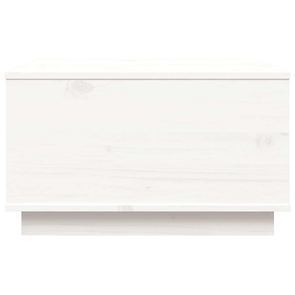 vidaXL Salongbord hvit 60x50x35 cm heltre furu