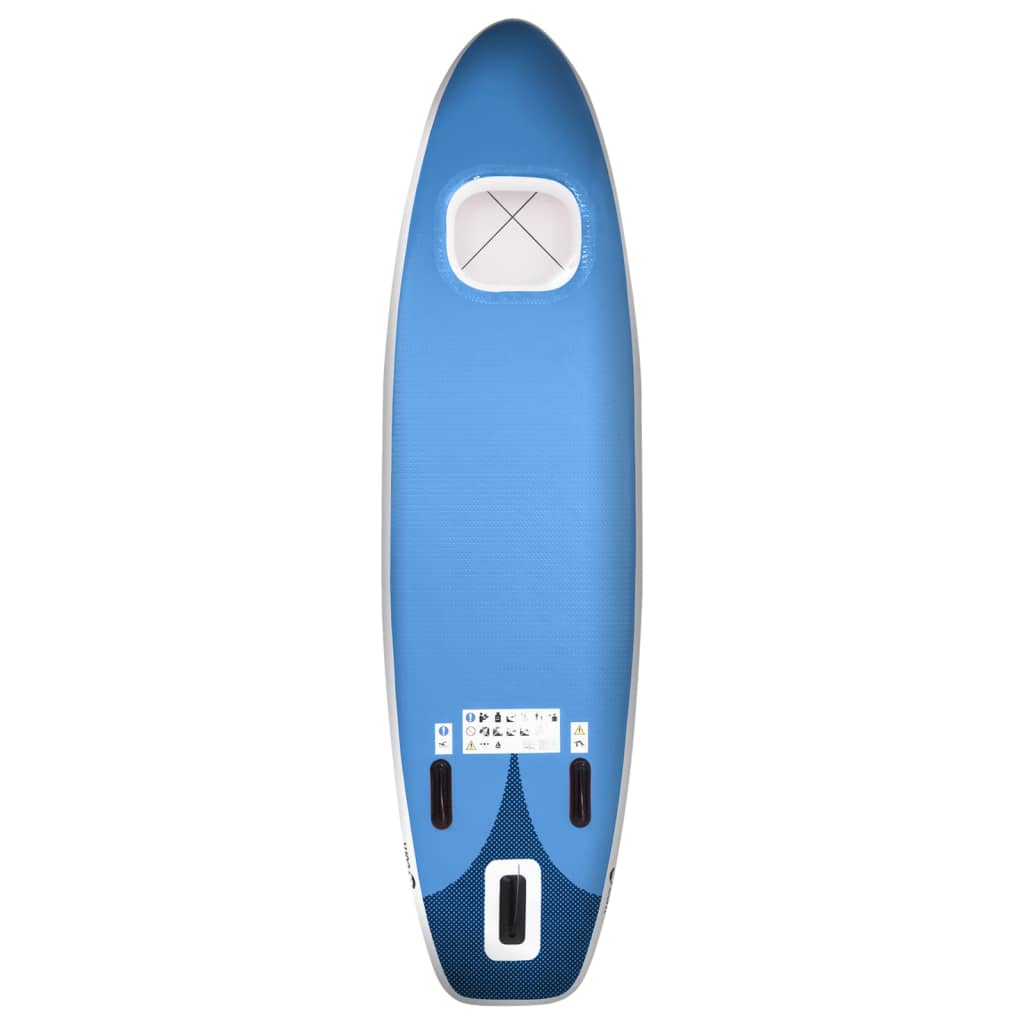 vidaXL Oppblåsbart padlebrettsett havblå 330x76x10 cm