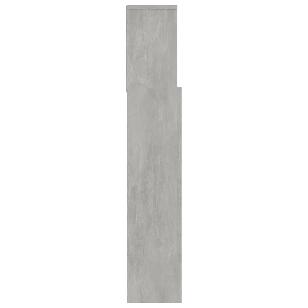 vidaXL Sengegavlskap betonggrå 180x19x103,5 cm