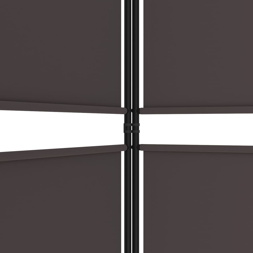 vidaXL Romdeler med 6 paneler brun 300x180 cm stoff