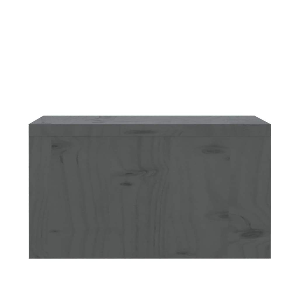 vidaXL Monitorstativ grå 50x27x15 cm heltre furu