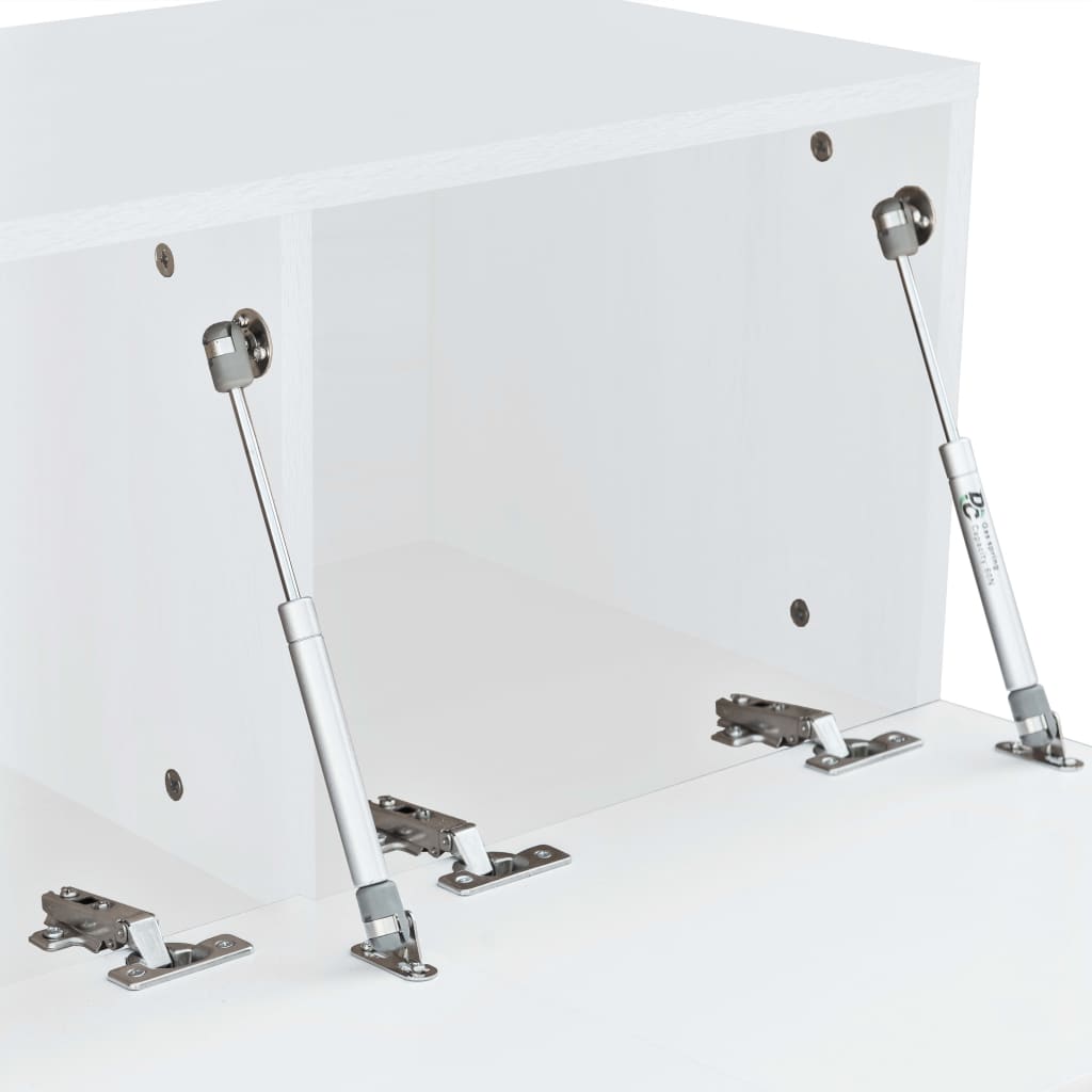 vidaXL TV-benk konstruert tre 120x40x34 cm hvit høyglans