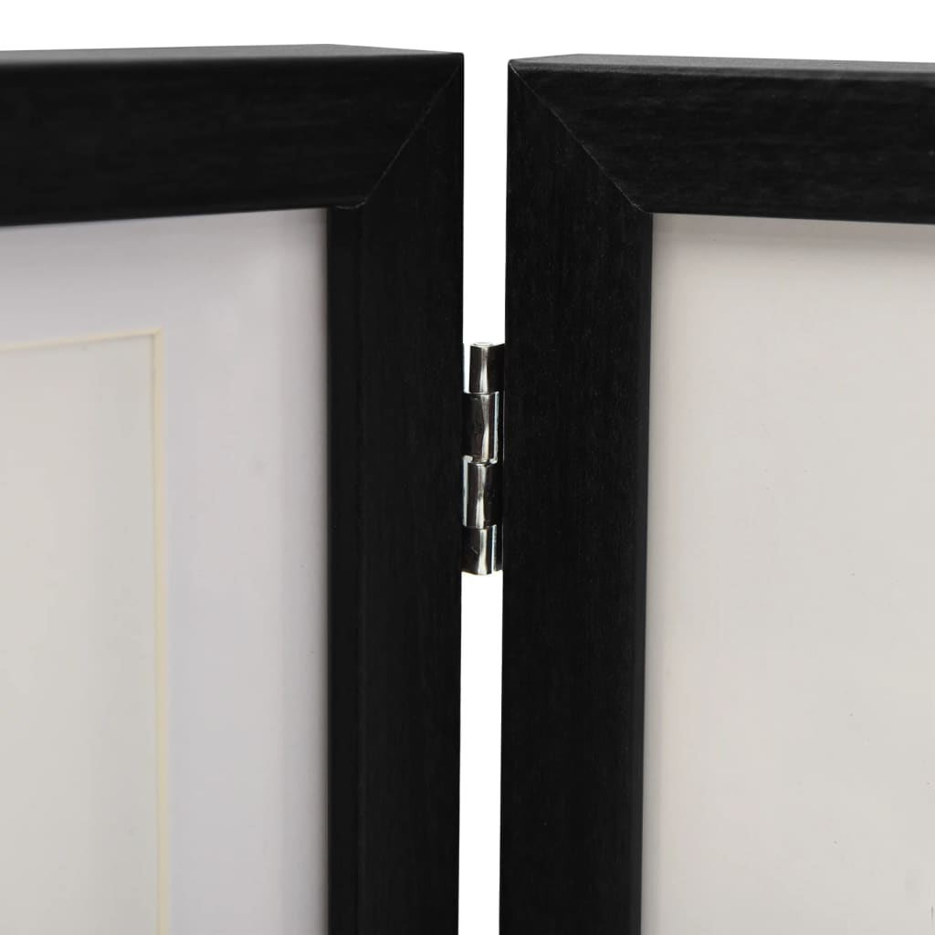vidaXL Trefoldig fotorammekollasj svart 28x18 cm+2x(13x18 cm)