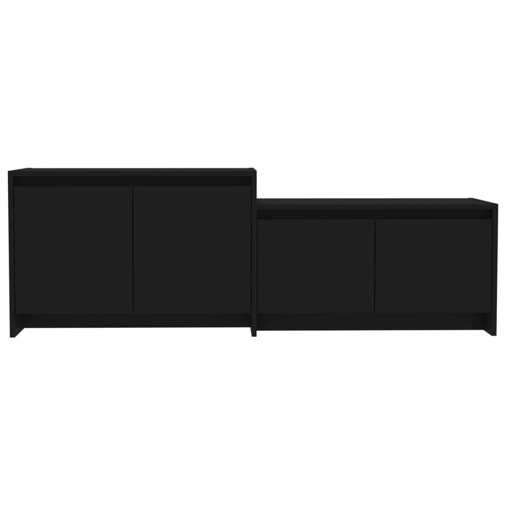 vidaXL TV-benk svart 146,5x35x50 cm sponplate