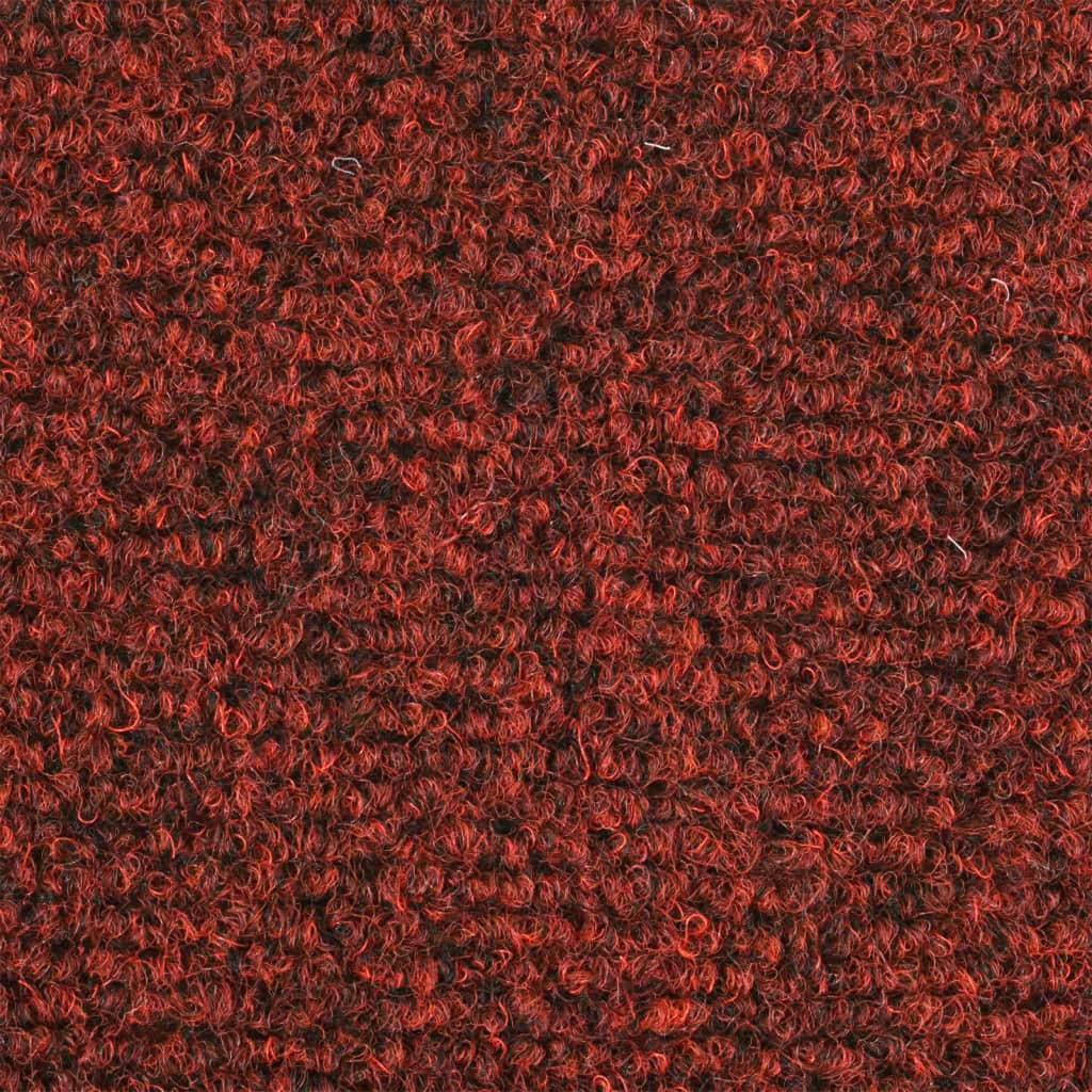 vidaXL Selvklebende trappematter nålestempel 15 stk 65x21x4cm rød