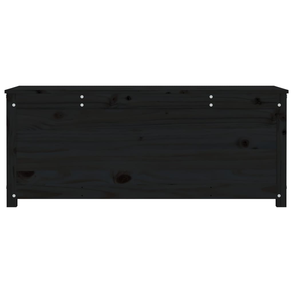 vidaXL Putekasse svart 110x50x45,5 cm heltre furu