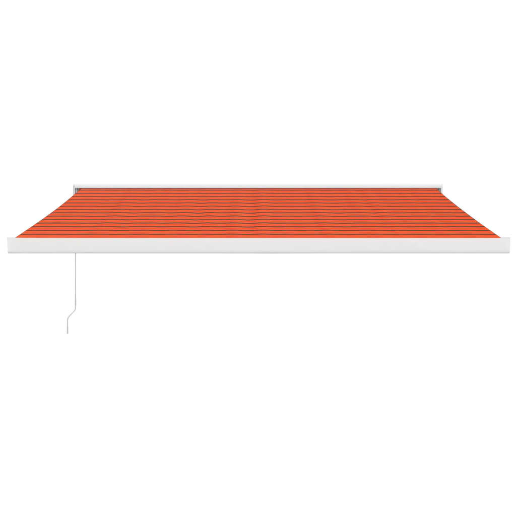 vidaXL Uttrekkbar markise oransje og brun 4x3 m stoff og aluminium