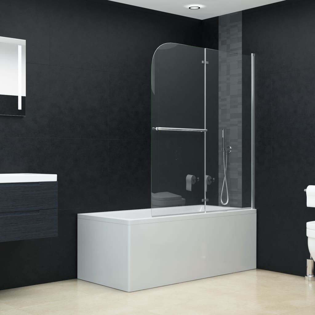 vidaXL Leddet dusjdør med 2 paneler ESG 120x140 cm