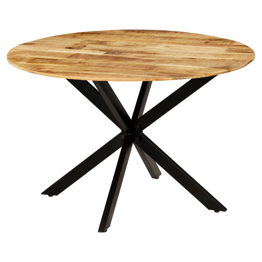 vidaXL Spisebord heltre mango og stål 120x77 cm