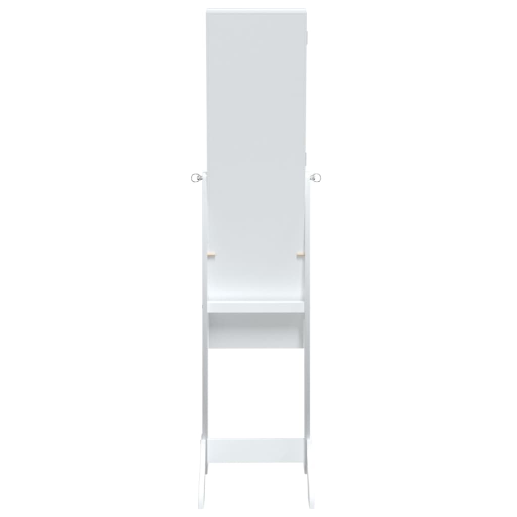 vidaXL Frittstående speil hvit 34x37x146 cm