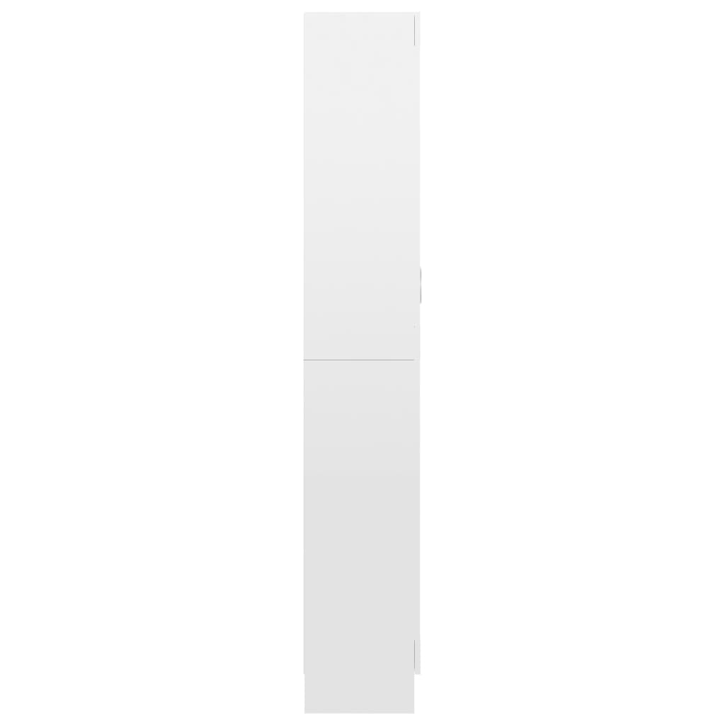 vidaXL Vitrineskap høyglans hvit 82,5x30,5x185,5 cm sponplate