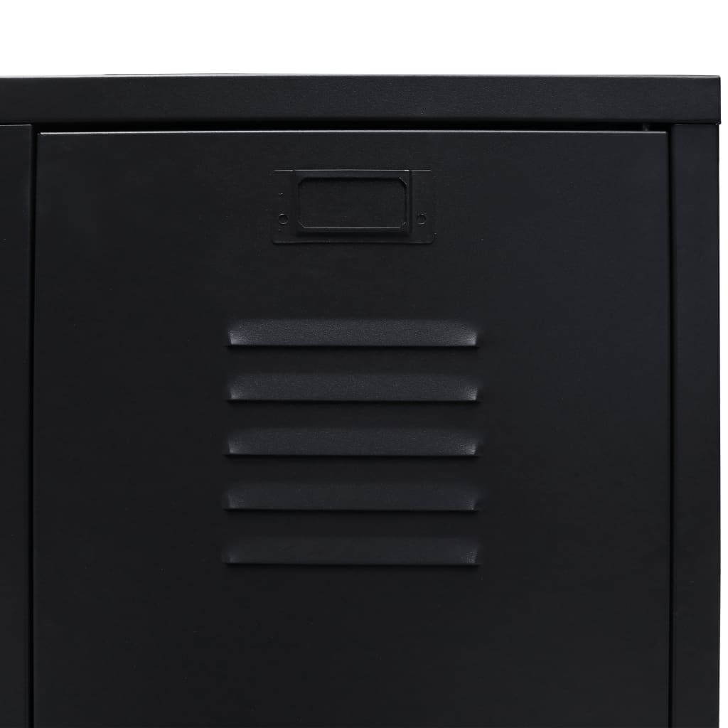 vidaXL Garderobe metall industriell stil 67x35x107 cm svart