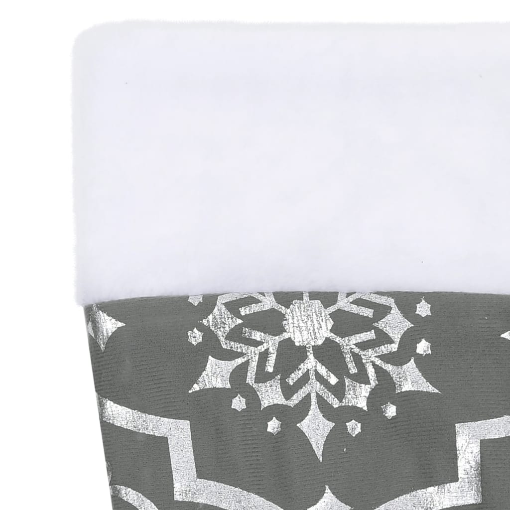vidaXL Luksus juletreskjørt med sokk grå 90 cm stoff