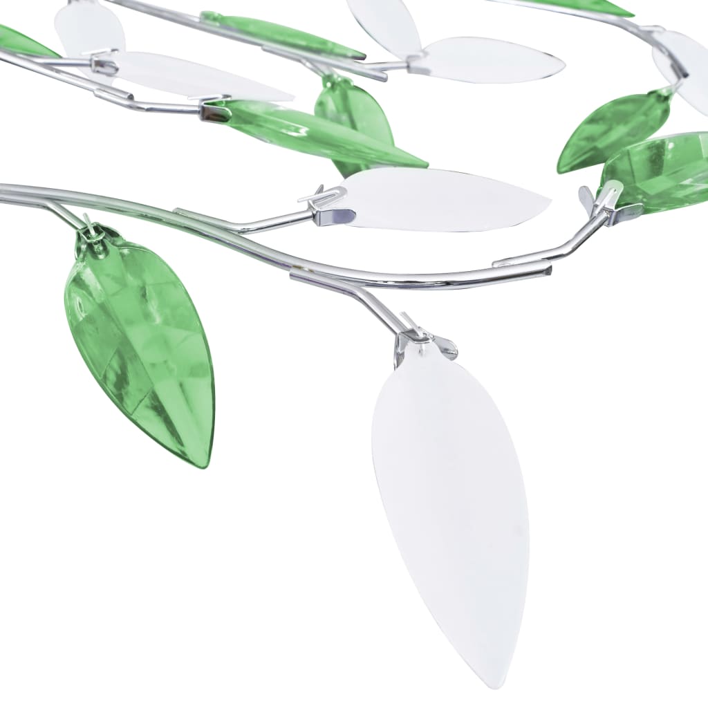 vidaXL Taklampe med akrylblader og armer for 5 E14-lyspærer grønn