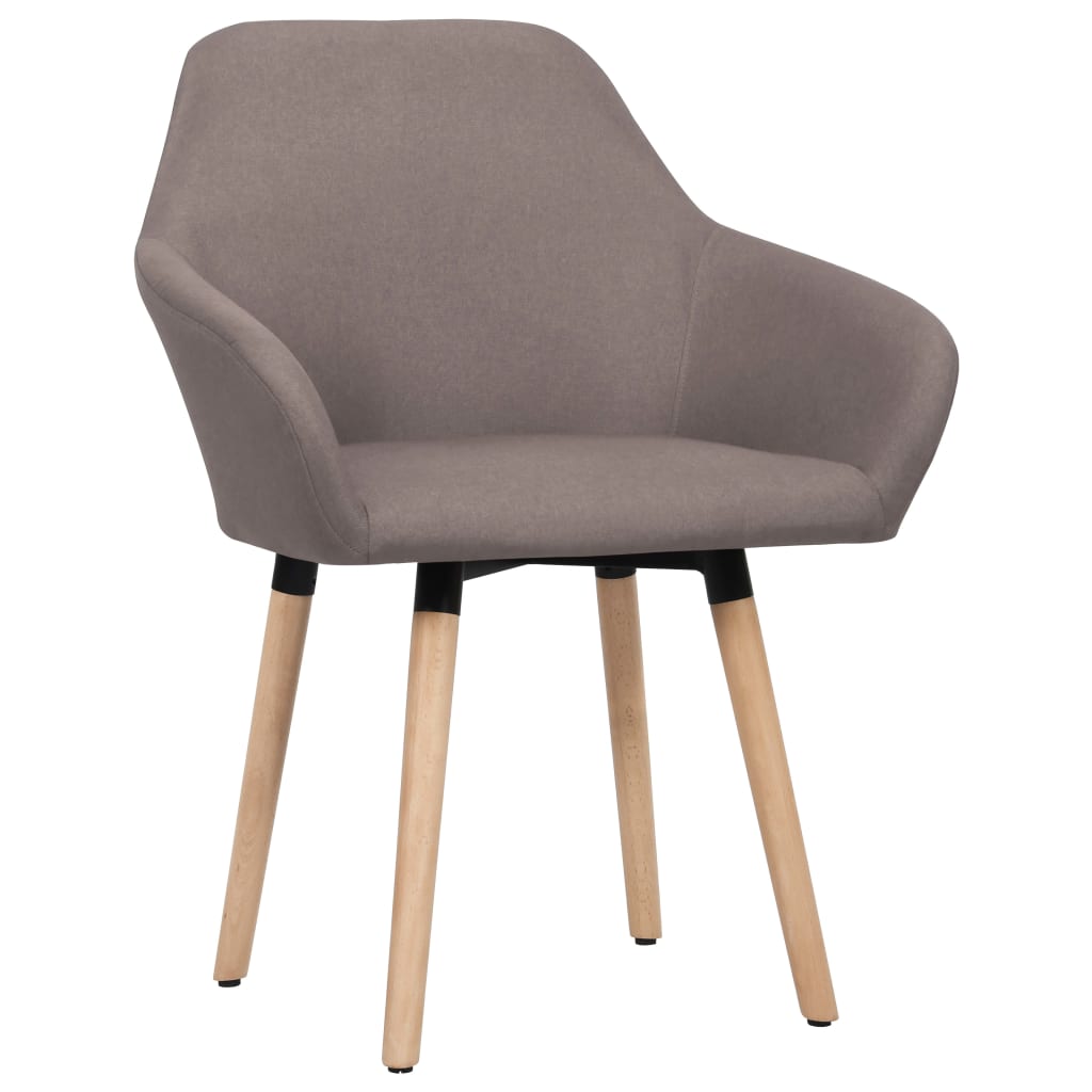 331497 vidaXL Dining Chairs 2 pcs Taupe Fabric (UK/IE/FI/NO/DE/FR/NL only)