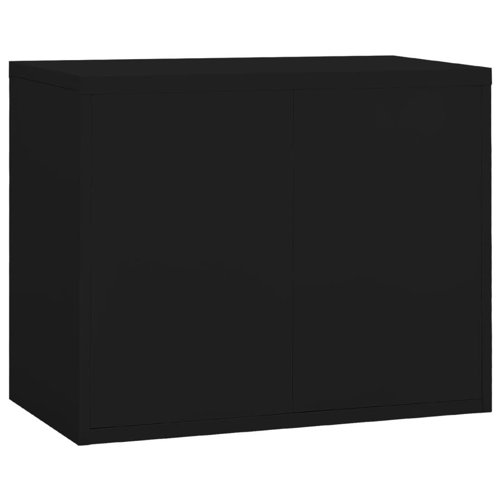 vidaXL Arkivskap 90x46x72,5 cm stål svart