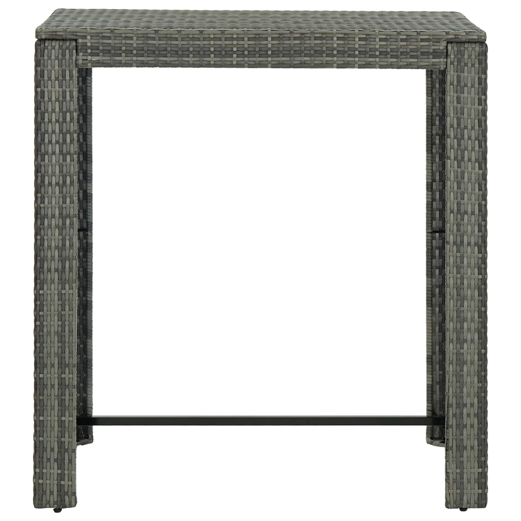 vidaXL Utendørs barbord grå 100x60,5x110,5 cm polyrotting