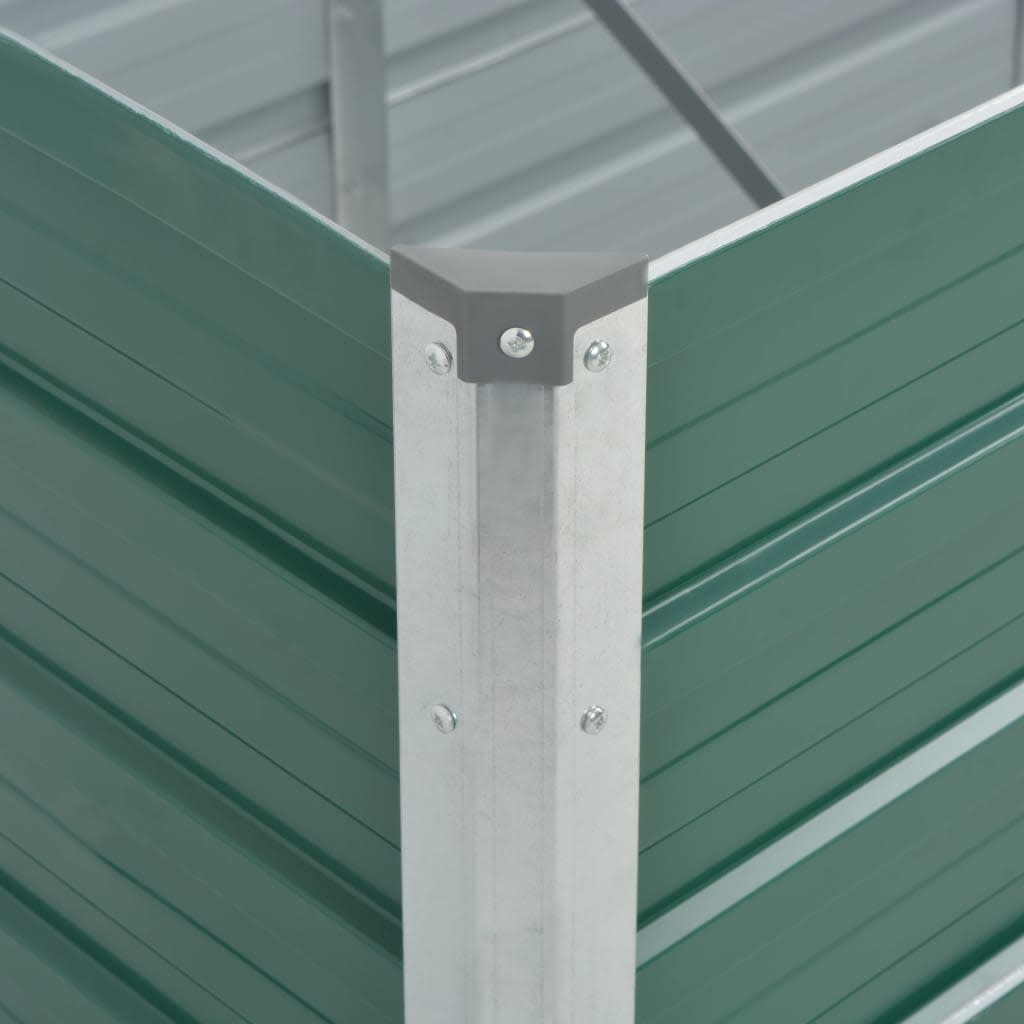 vidaXL Høybed galvanisert stål 320x80x77 cm grønn