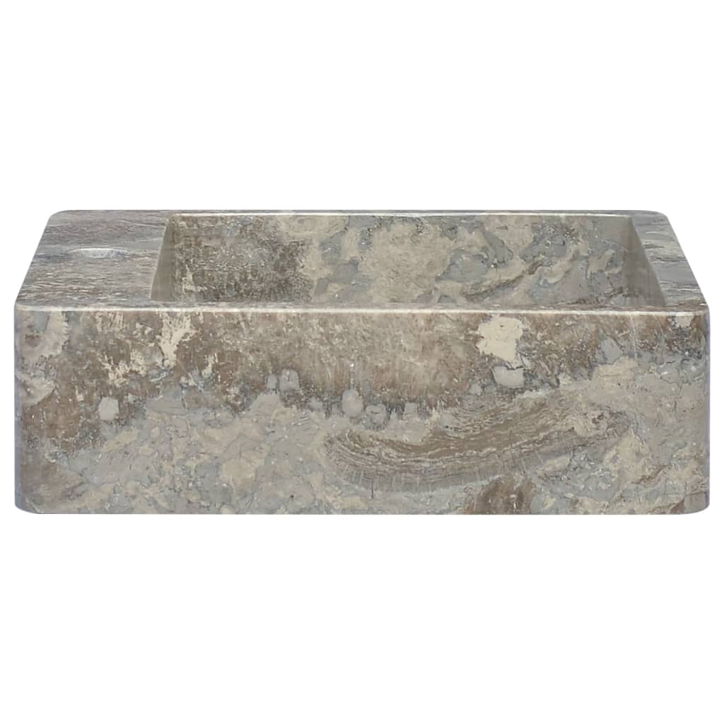 vidaXL Vask 40x40x12 cm marmor grå