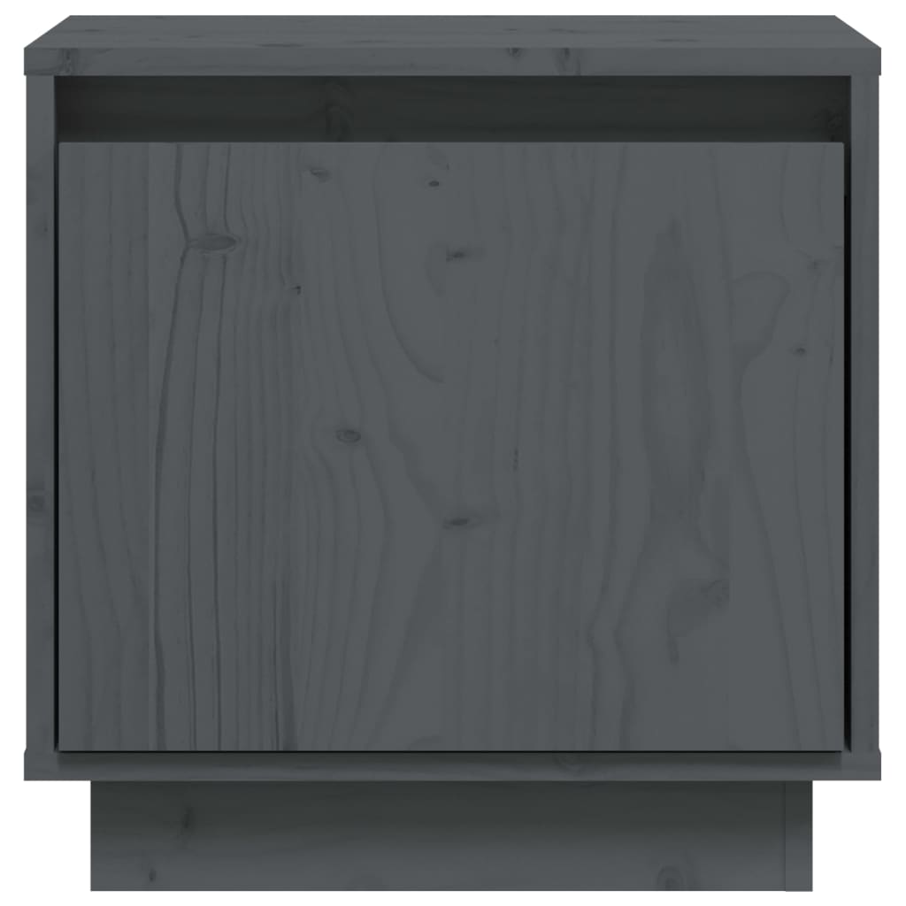 vidaXL Nattbord grå 40x30x40 heltre furu