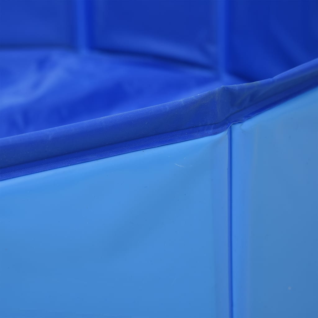 vidaXL Sammenleggbart hundebasseng blå 120x30 cm PVC