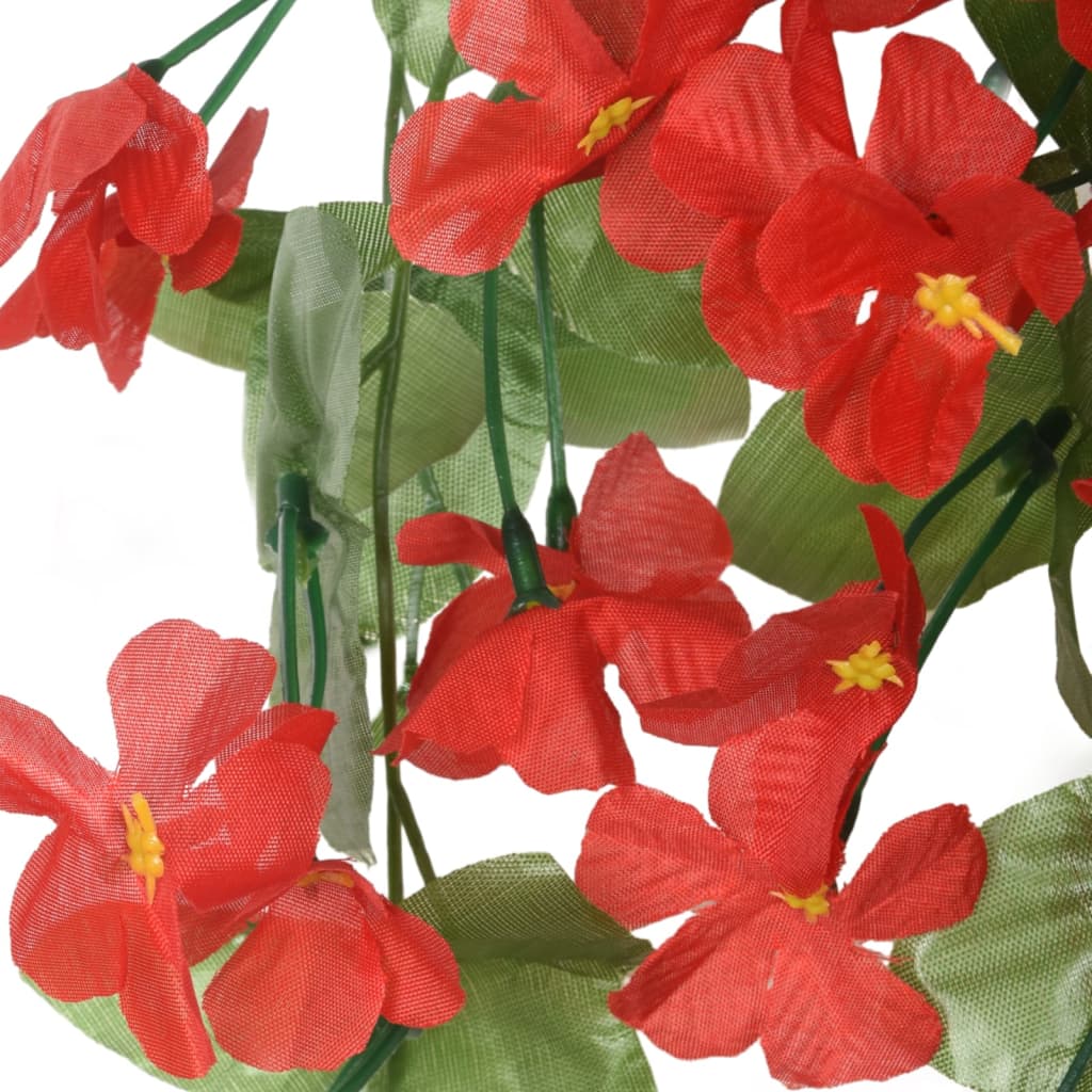 vidaXL Kunstige blomsterkranser 3 stk rød 85 cm