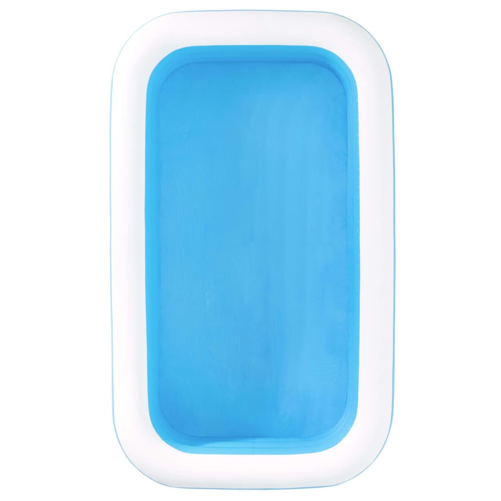 Bestway Familiebasseng rektangulært oppblåsbart 262x175x51cm blå hvit
