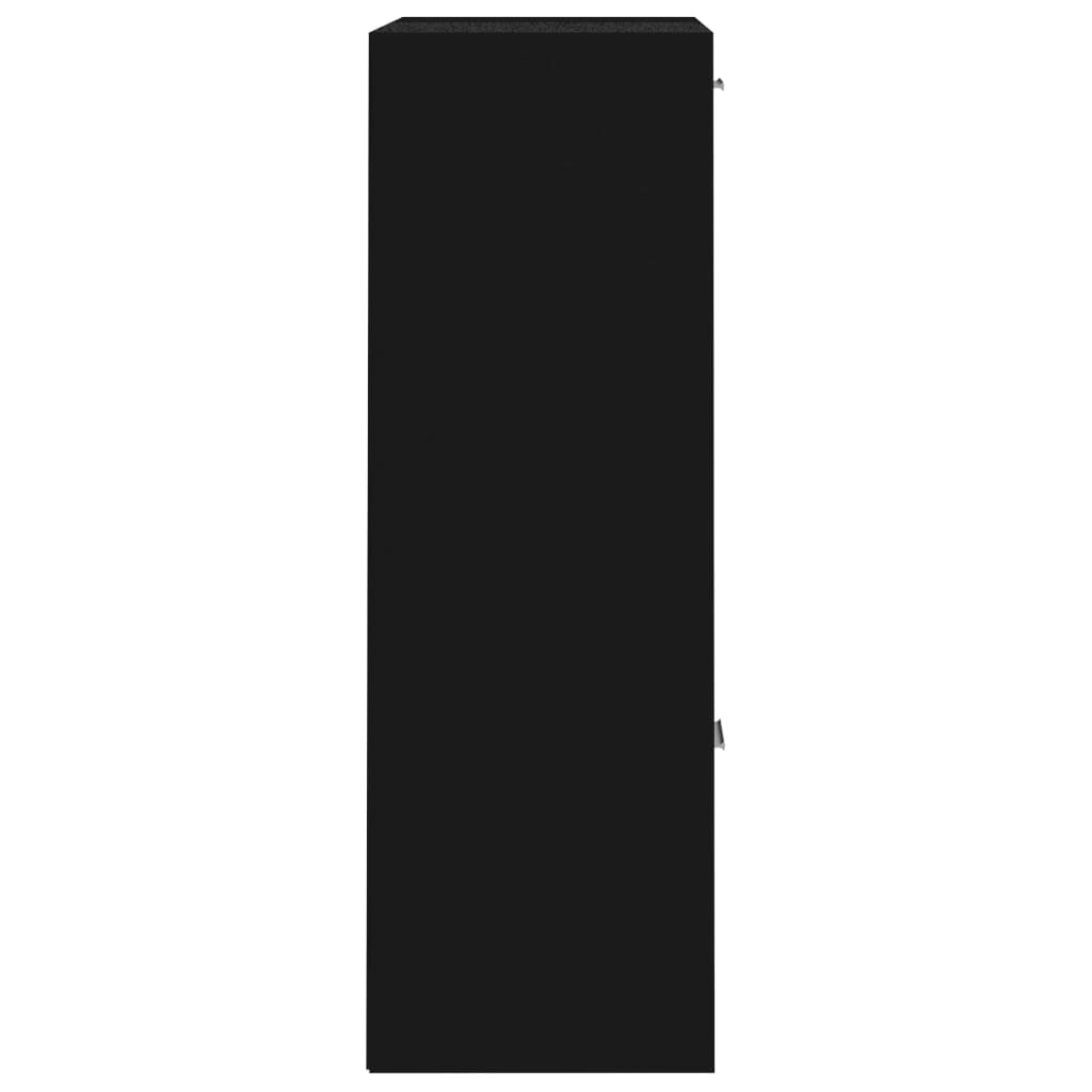 vidaXL Oppbevaringsskap svart 60x29,5x90 cm sponplate
