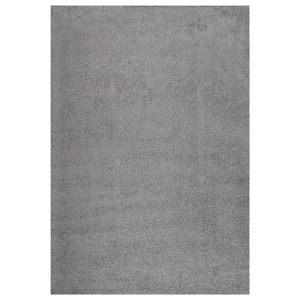 vidaXL Flossteppe lang luv grå 160x230 cm