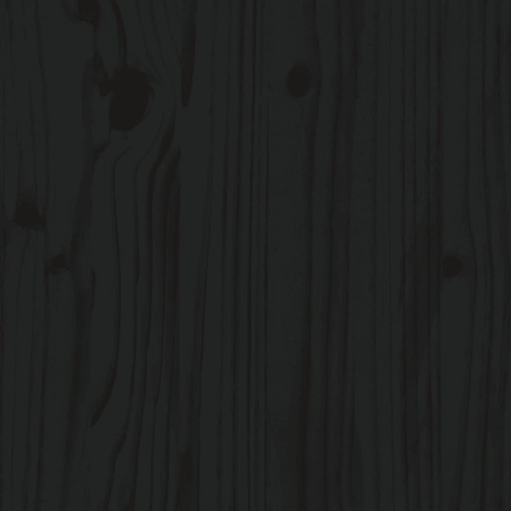 vidaXL Dekkstativ svart 63x40x180 cm heltre furu