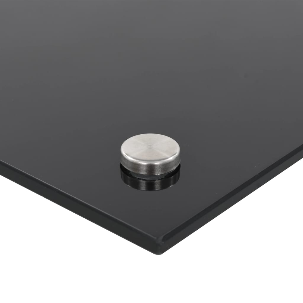 vidaXL Kjøkkenplate svart 90x50 cm herdet glass
