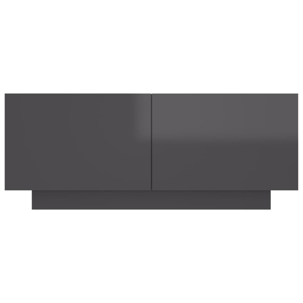 vidaXL TV-benk høyglans grå 100x35x40 cm sponplate