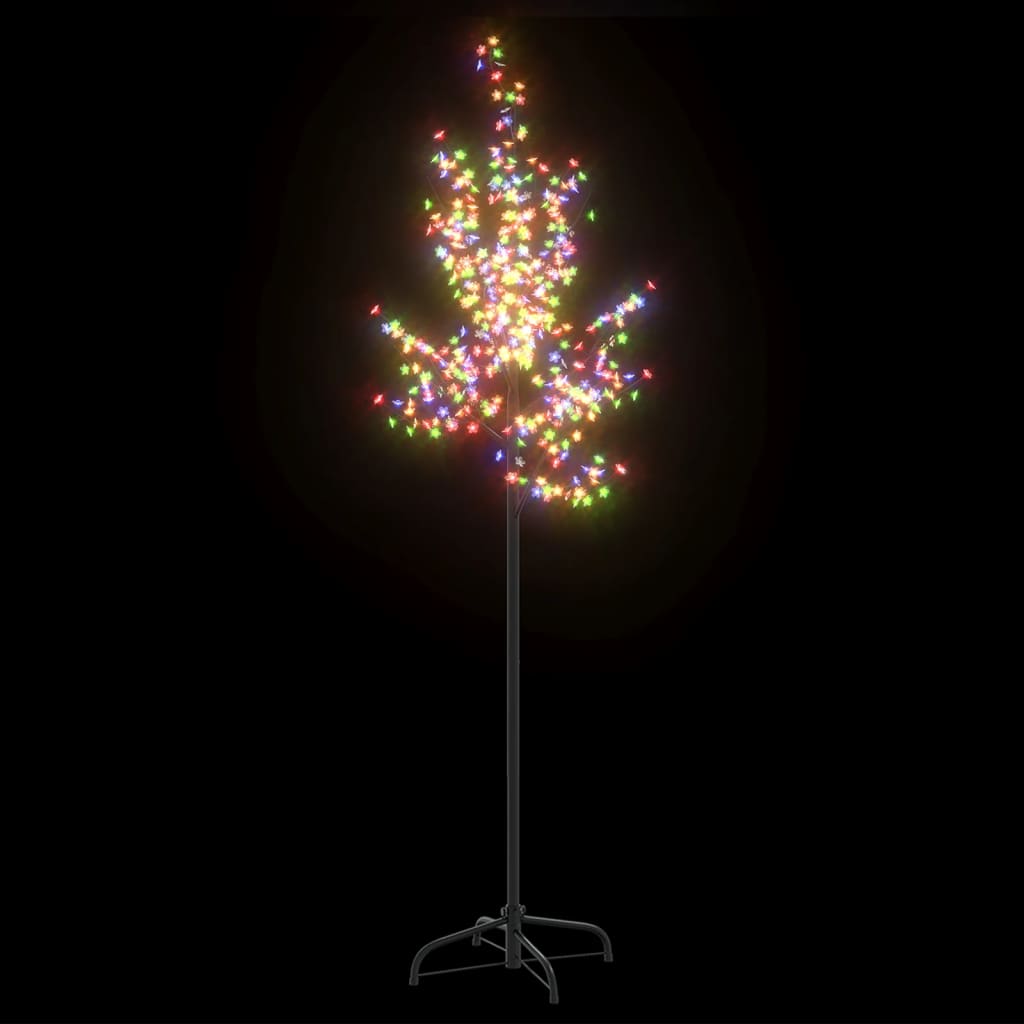 vidaXL Juletre 220 lysdioder flerfarget lys kirsebærblomst 220 cm