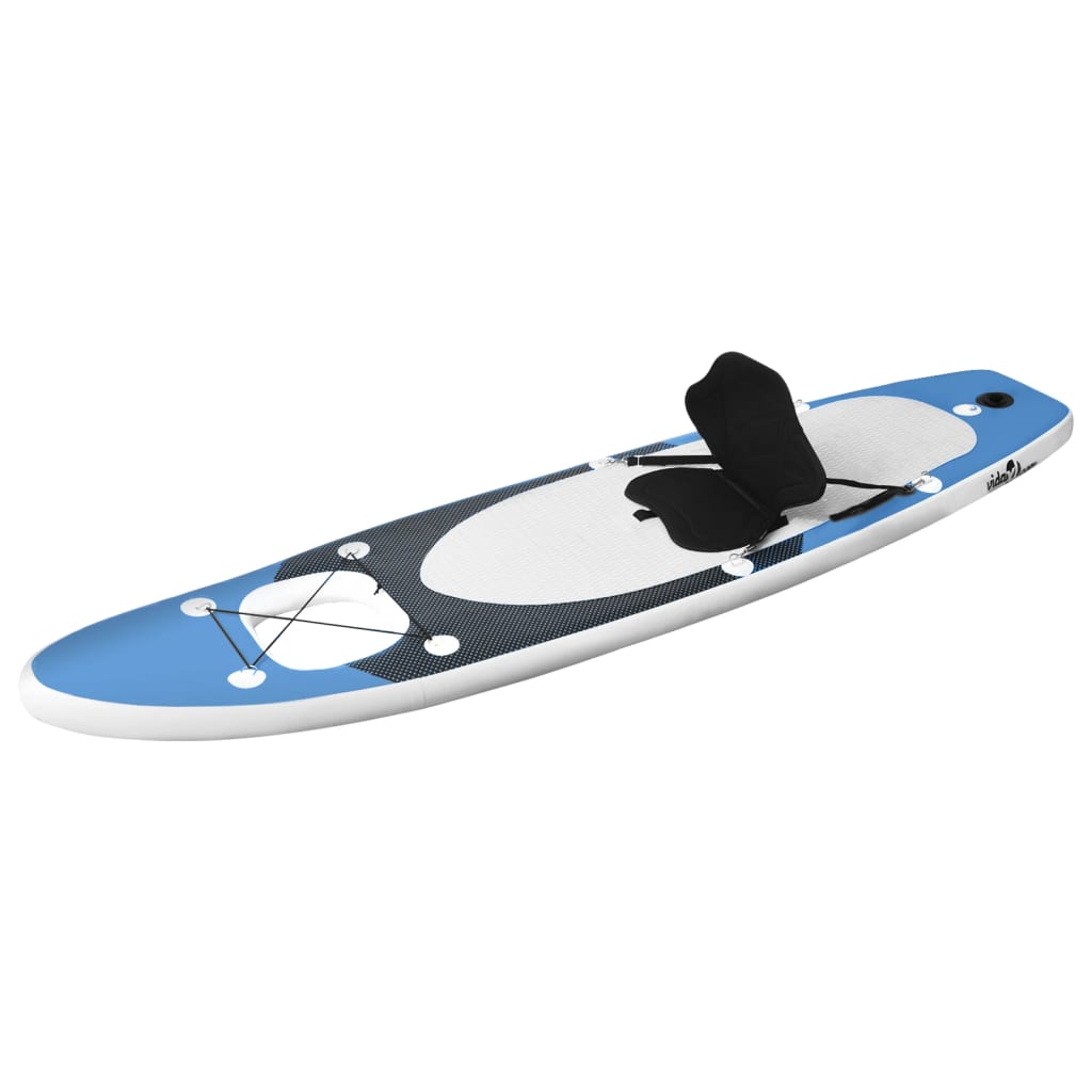vidaXL Oppblåsbart padlebrettsett havblå 300x76x10 cm